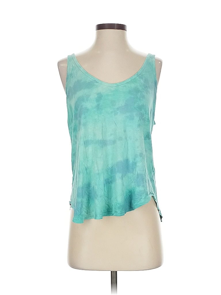 Click to view more detailed imagery on our partner's website Pre-owned Nation Ltd Tank Top Teal Halter Neckline Tops In Blue