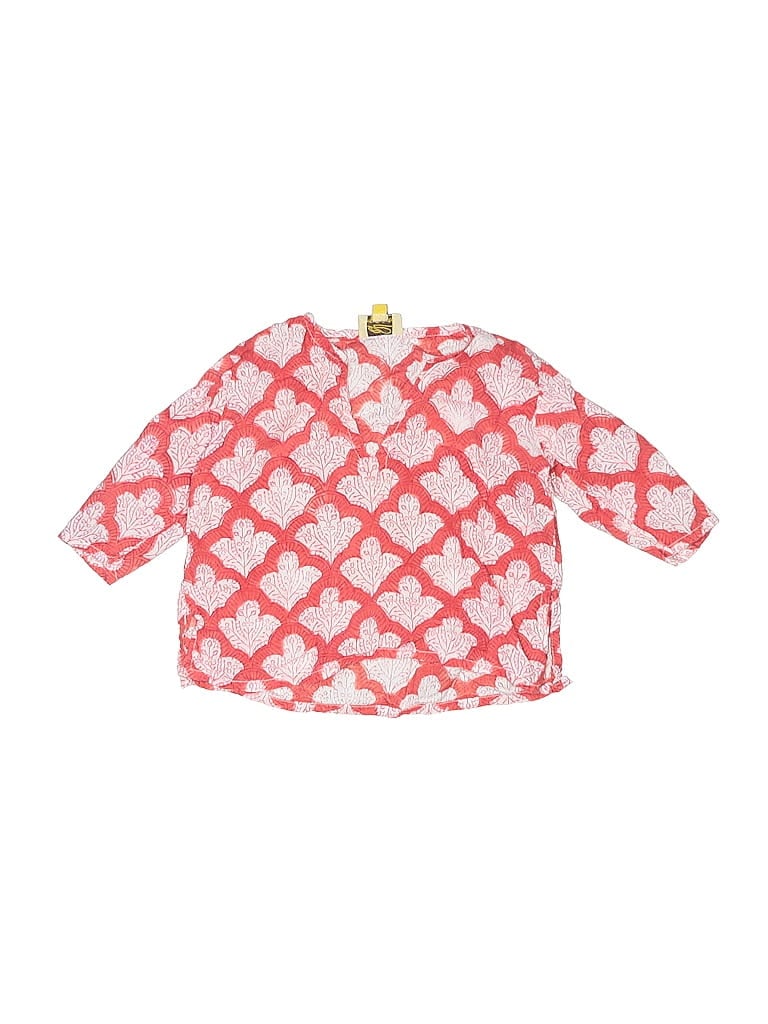 ROBERTA ROLLER RABBIT Pre-owned Babies' 3/4 Sleeve Button Down Shirt In Red