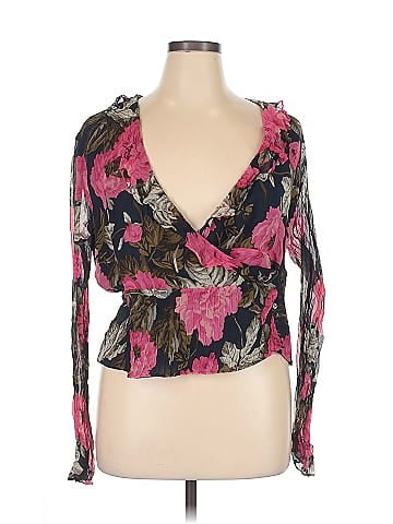 AK Anne Klein Long Sleeve Silk Top (view 1)