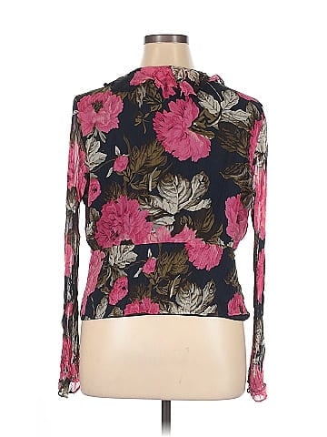 AK Anne Klein Long Sleeve Silk Top (view 2)