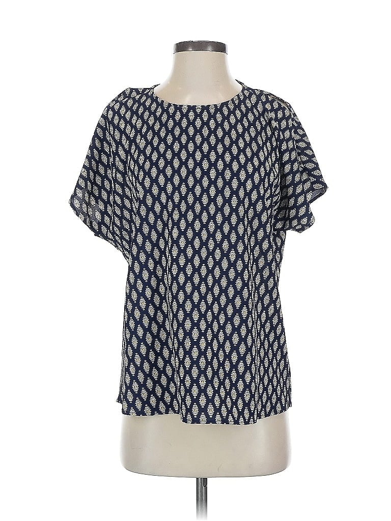Pre-owned Gibson Short Sleeve Blouse In Blue