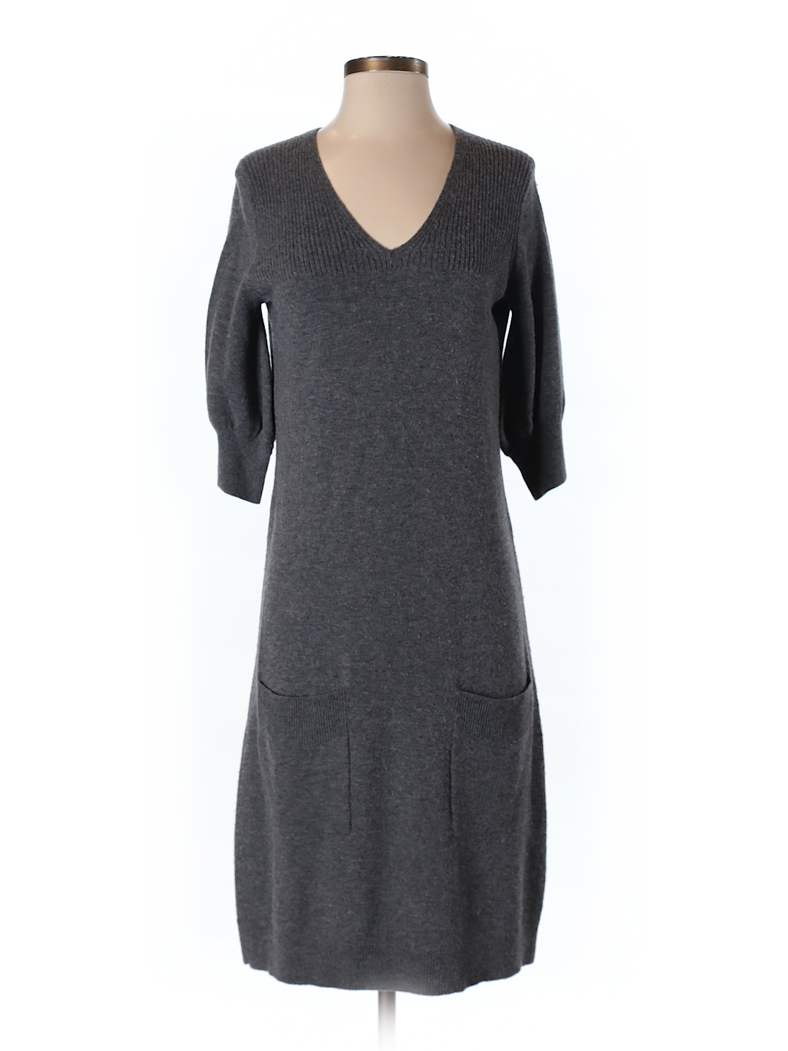 Lauren By Ralph Lauren Solid Gray Casual Dress Size Xs 88 Off Thredup