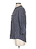 Stylus 100% Rayon Houndstooth Gray 3/4 Sleeve Button-Down Shirt Size S - photo 5