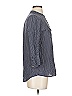 Stylus 100% Rayon Houndstooth Gray 3/4 Sleeve Button-Down Shirt Size S - photo 4