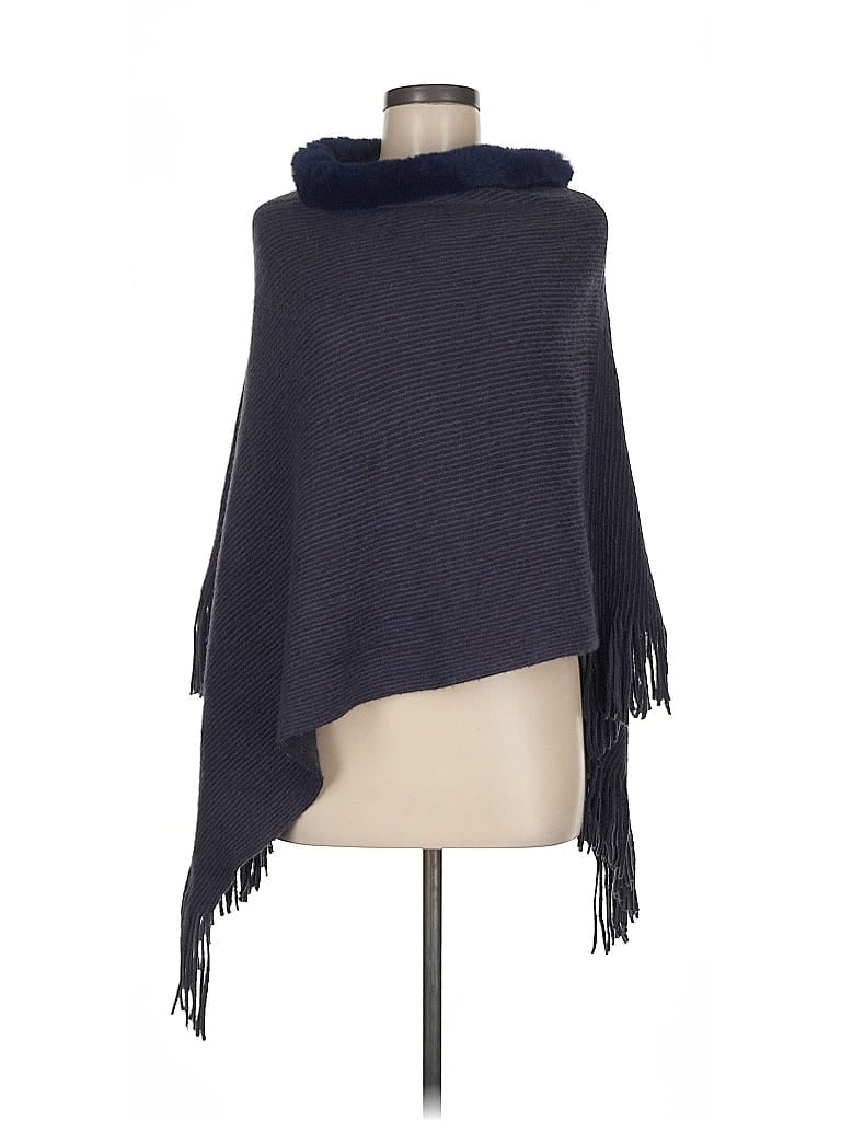 Pre-owned Unbranded Poncho In Blue