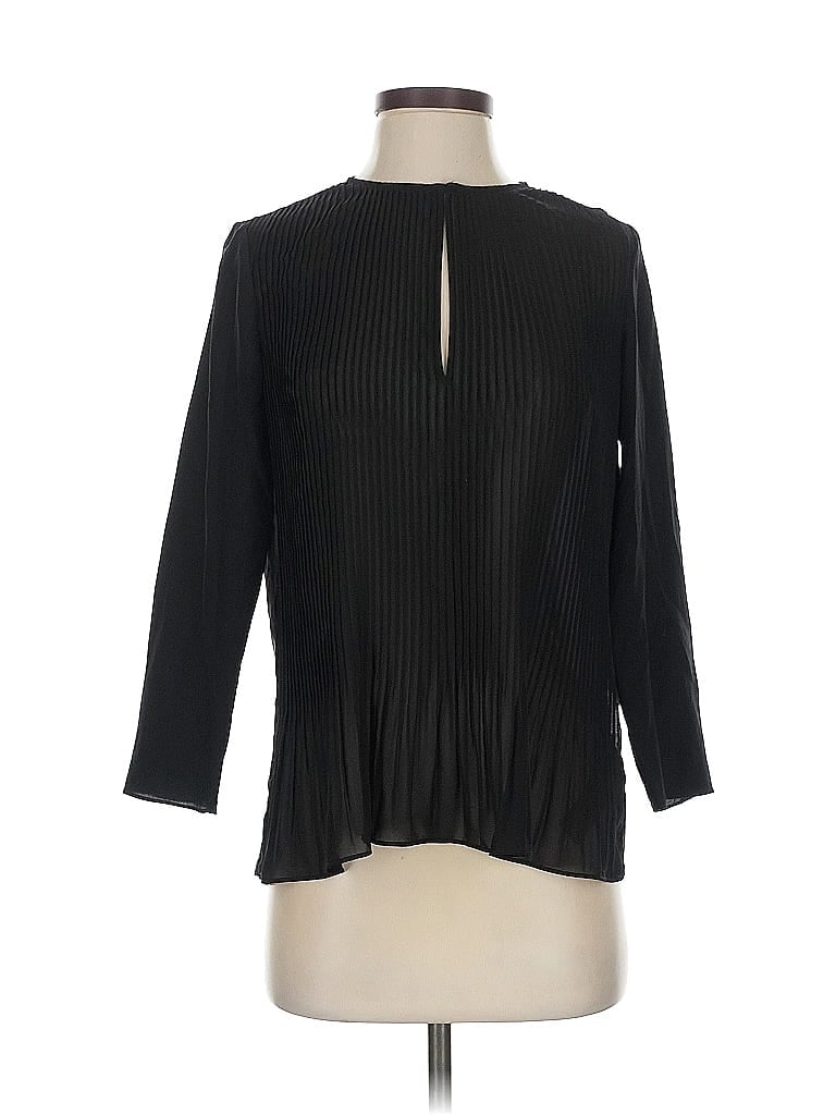 Pre-owned Massimo Dutti 3/4 Sleeve Blouse In Black