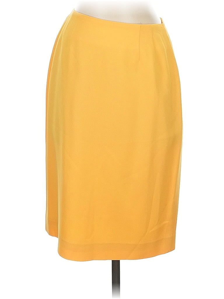 Pre-owned Linda Allard Ellen Tracy Formal Skirt In Yellow