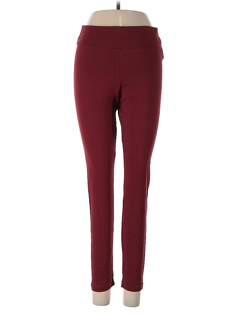 Pre-owned Time And Tru Active Pants In Burgundy