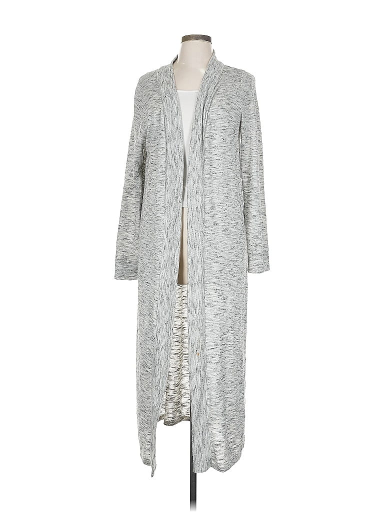 Pre-owned Ann Taylor Loft Cardigan Sweater In Silver