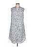CAbi 100% Polyester Print Blue Casual Dress Size M - photo 1