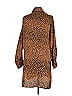 Missguided Animal Print Brown Long Sleeve Blouse Size 4 - photo 2