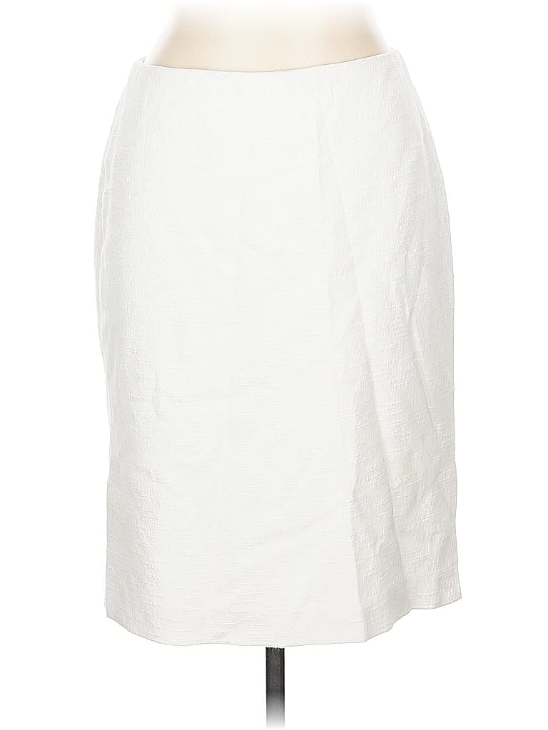 Pre-owned Ann Taylor Loft Formal Skirt In White