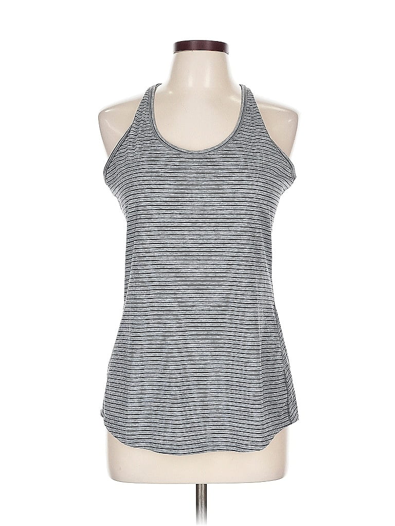 Pre-owned Lucy Tank Top Gray Halter Neckline Tops