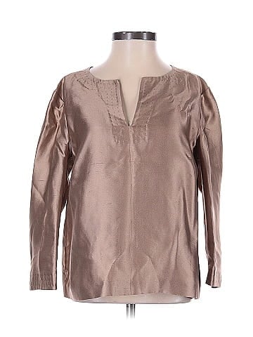 Max Mara Long Sleeve Silk Top (view 1)