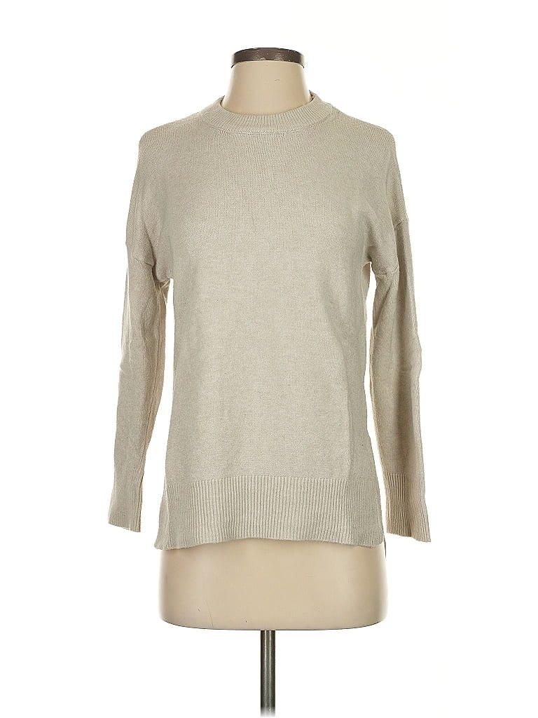 Pre-owned T Tahari Long Sleeve Top Gray Turtleneck Tops