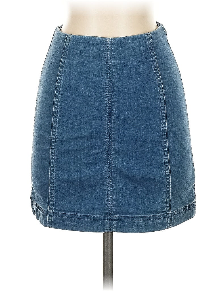 Click to view more detailed imagery on our partner's website Pre-owned Free People Denim Skirt In Blue