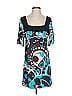 Assorted Brands Graphic Teal Casual Dress Size P (petite) - photo 1