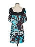 Assorted Brands Graphic Teal Casual Dress Size P (petite) - photo 2