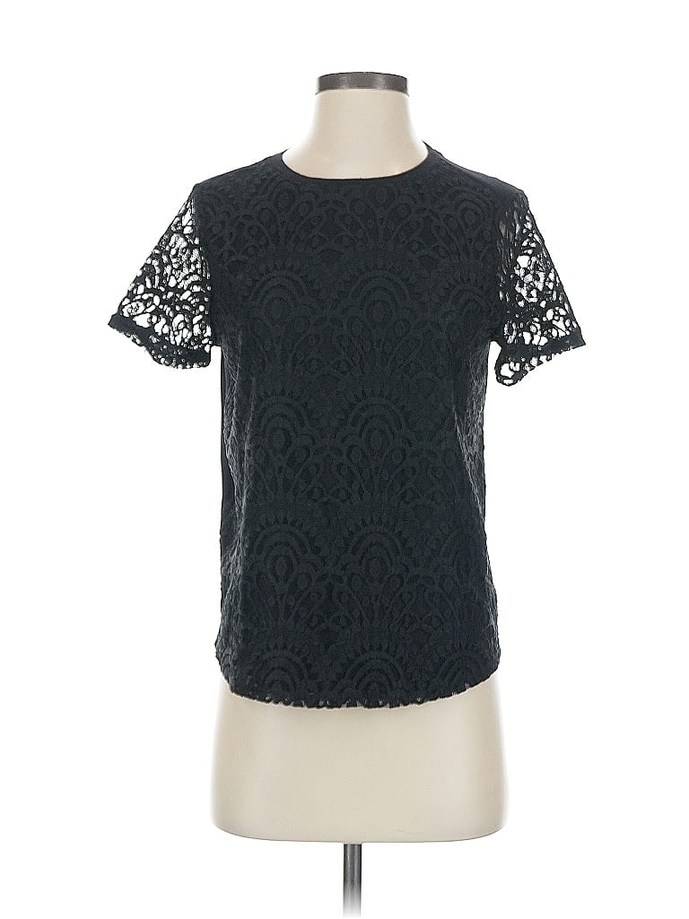 Pre-owned Apt. 9 Short Sleeve Top Black Crew Neck Tops