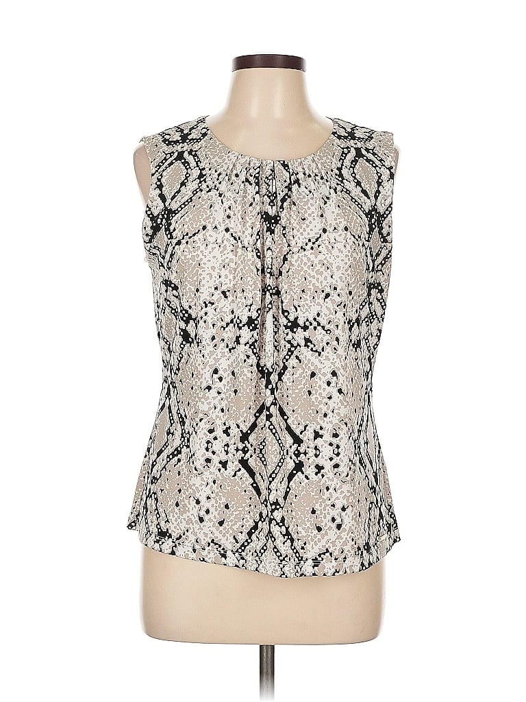 Pre-owned Calvin Klein Sleeveless Blouse In Brown