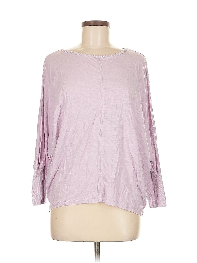 Pre-owned Lou & Grey 3/4 Sleeve T-shirt In Purple
