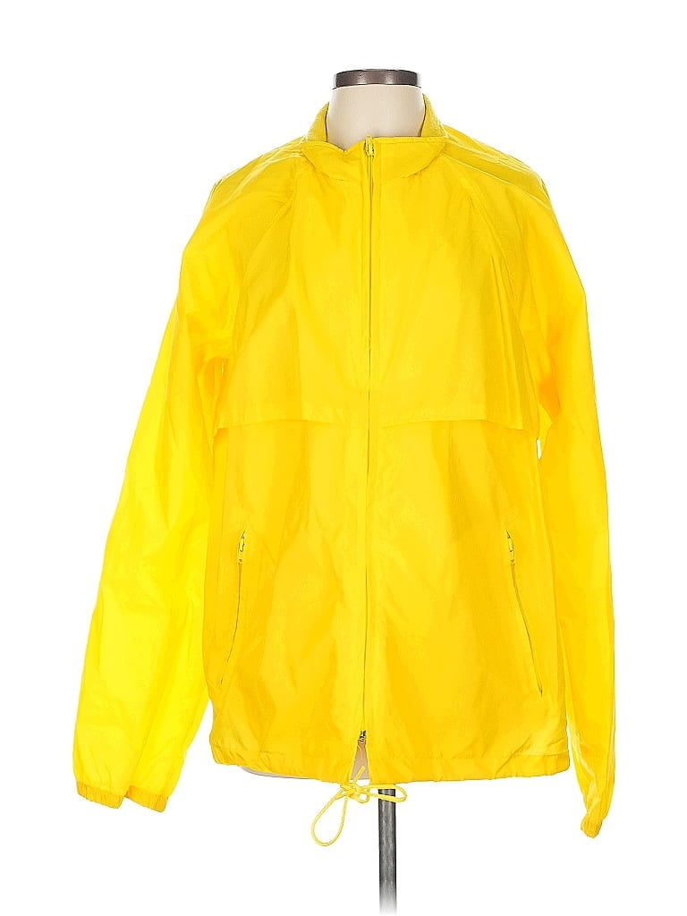 Pre-owned Lands' End Raincoat In Yellow