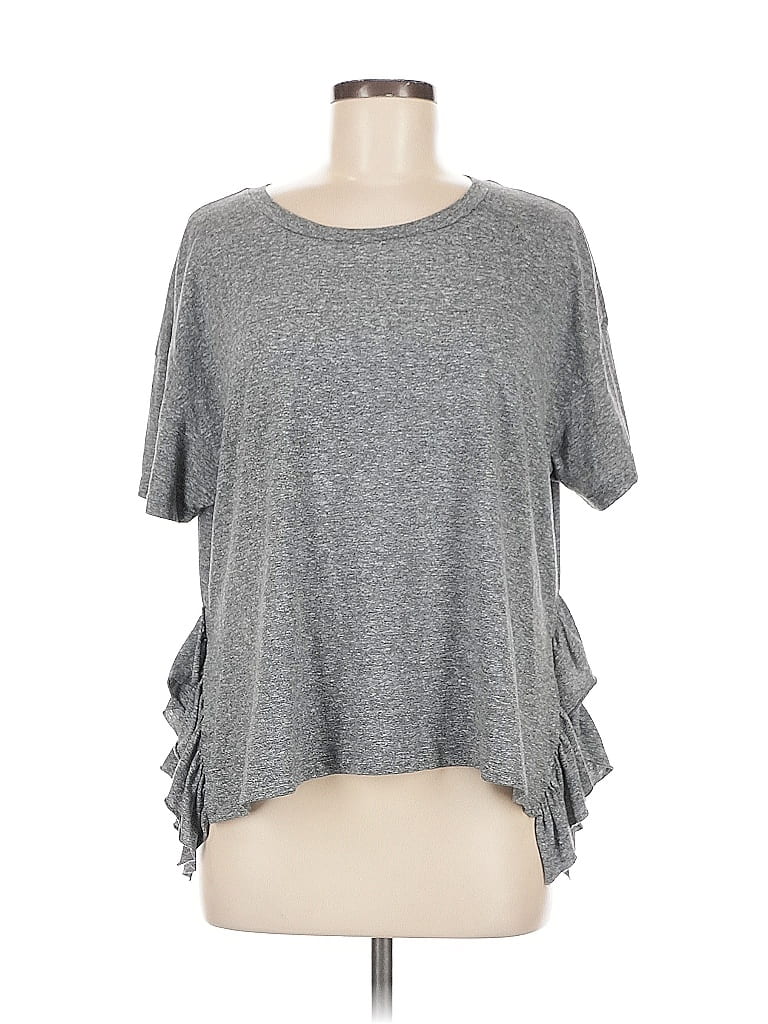 Pre-owned Current Elliott Short Sleeve T-shirt In Gray