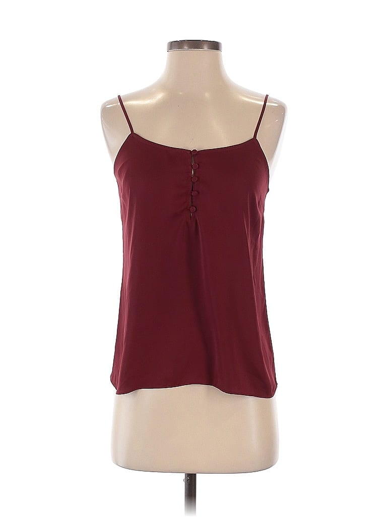 Pre-owned L'academie Los Angeles Sleeveless Blouse In Burgundy