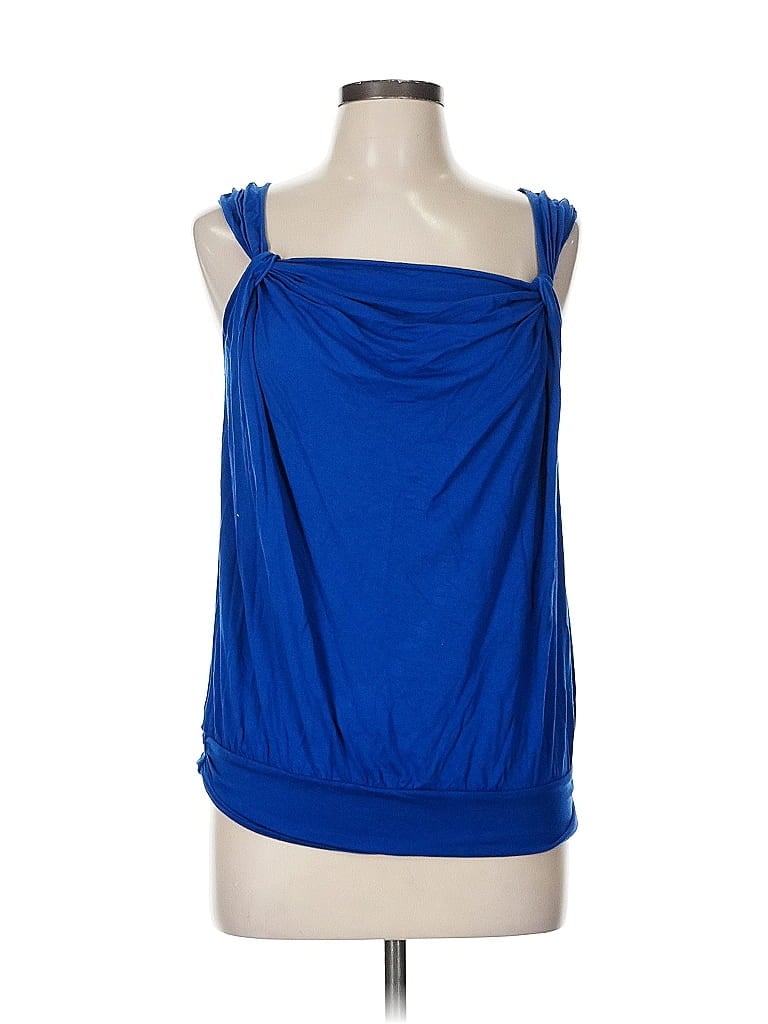 Pre-owned Max Studio Tank Top Blue Strapless Neckline Tops