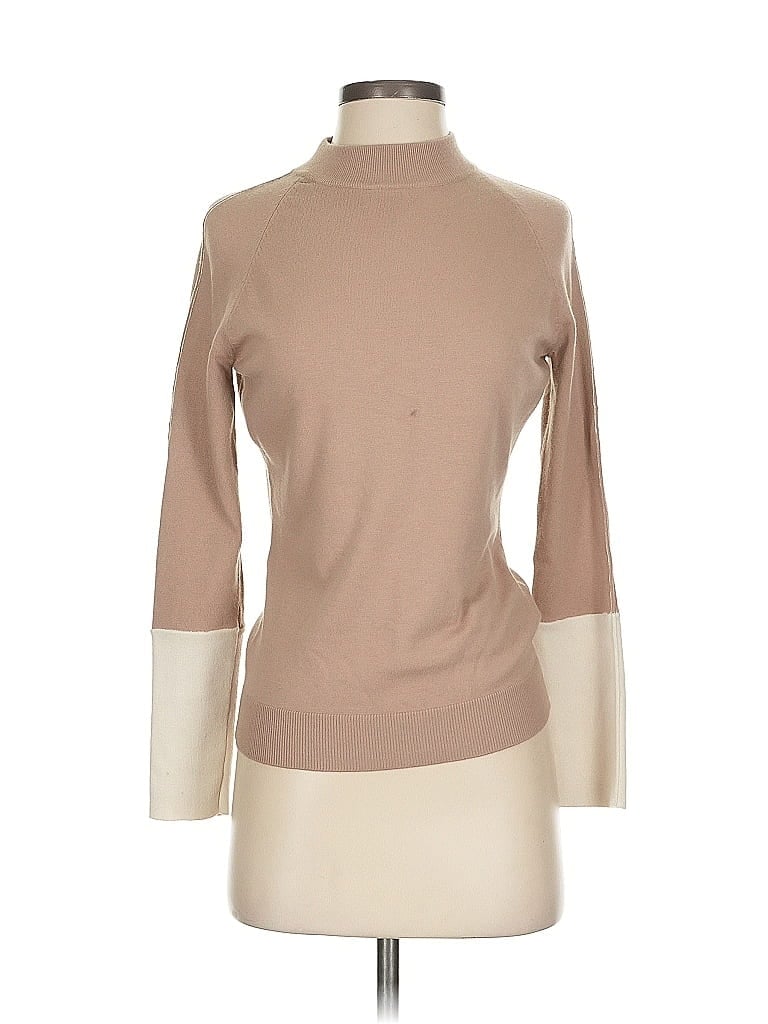Click to view more detailed imagery on our partner's website Pre-owned Ecru Turtleneck Sweater In Brown