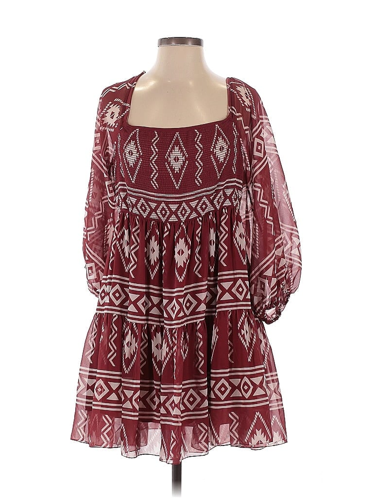 Pre-owned Sachin & Babi Casual Dress In Burgundy