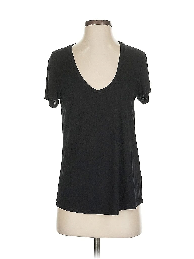 Pre-owned Splendid Short Sleeve T-shirt In Black