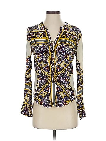 Hale Bob Long Sleeve Silk Top (view 1)