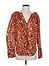 A.L.C. 100% Cotton Orange Long Sleeve Blouse Size 4 - photo 1