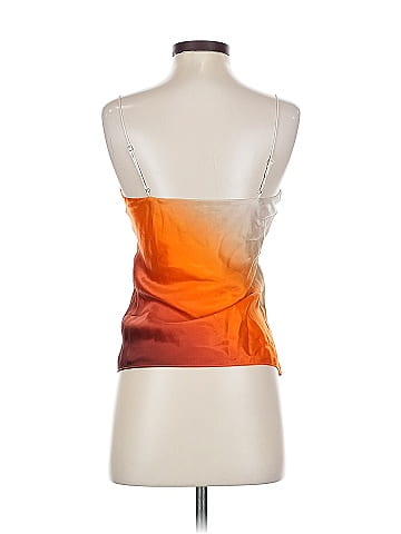 Cami NYC 100% Silk Orange Sleeveless Top Size XXS