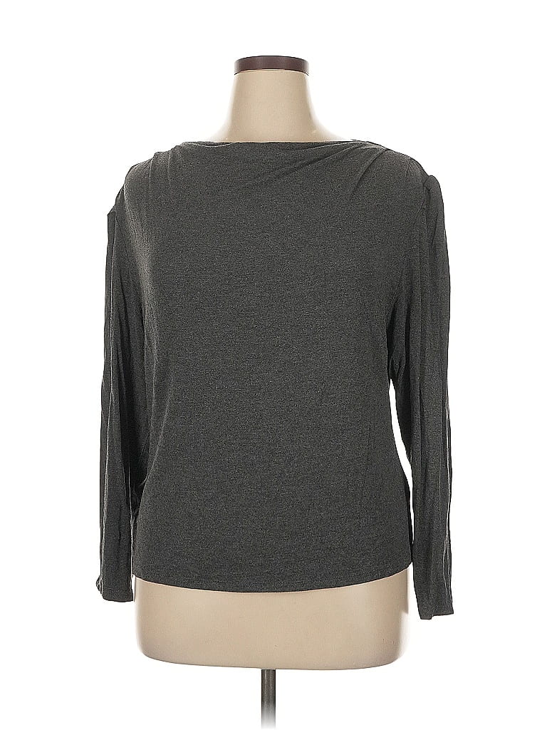 Pre-owned Vince Camuto 3/4 Sleeve T-shirt In Gray
