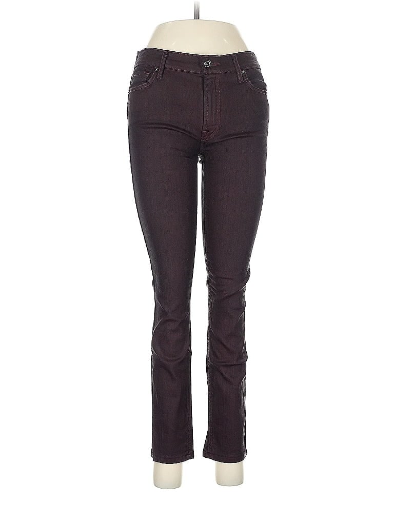 Click to view more detailed imagery on our partner's website Pre-owned 7 For All Mankind Jeggings In Burgundy