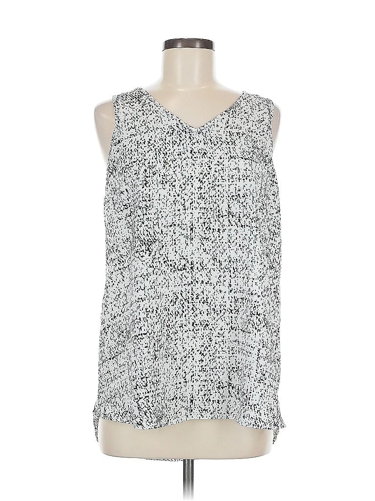 Pre-owned Apt. 9 Sleeveless Blouse In Silver