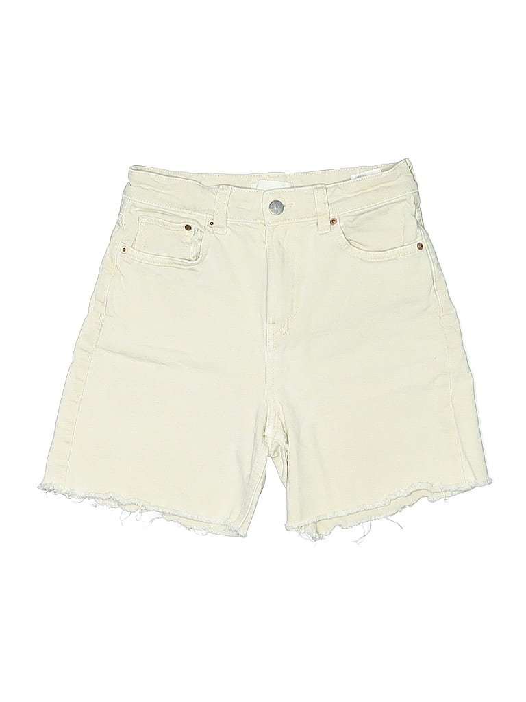 Pre-owned H&m Denim Shorts In White