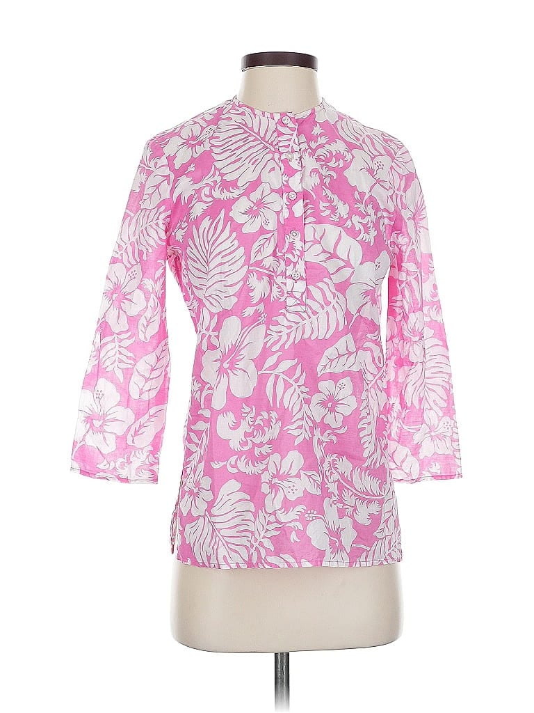 Pre-owned Polo Ralph Lauren 3/4 Sleeve Blouse In Pink