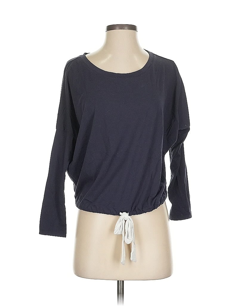 Click to view more detailed imagery on our partner's website Pre-owned Eberjey 3/4 Sleeve Top Gray Boatneck Tops