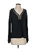 Casting 100% Recycled Polyester Black Long Sleeve Blouse Size S - photo 1