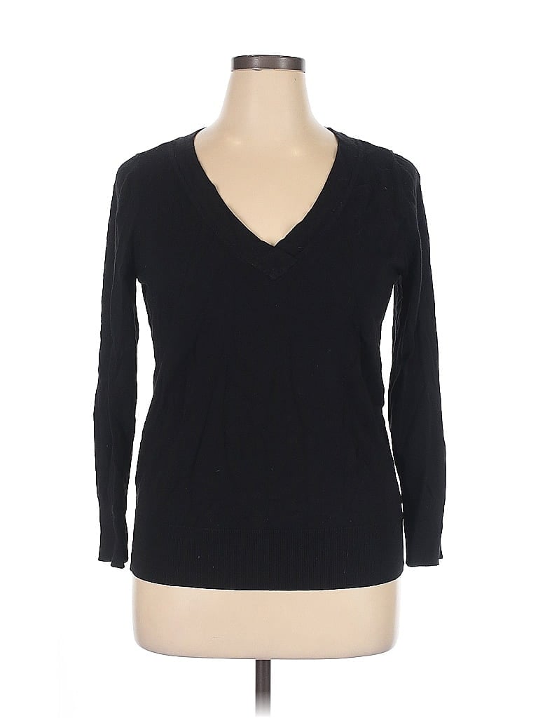 Pre-owned Lane Bryant Pullover Sweater In Black