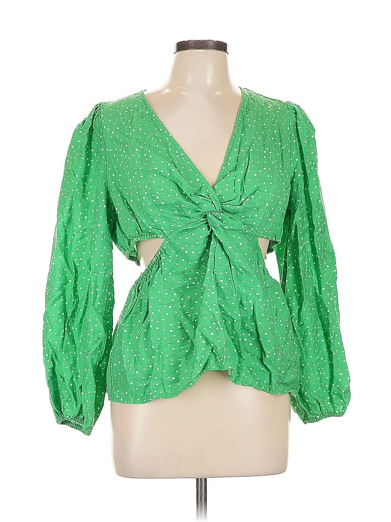 Pre-owned A New Day 3/4 Sleeve Blouse In Green