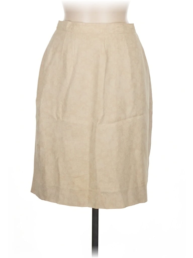 Pre-owned Giorgio Armani Faux Leather Skirt In Brown