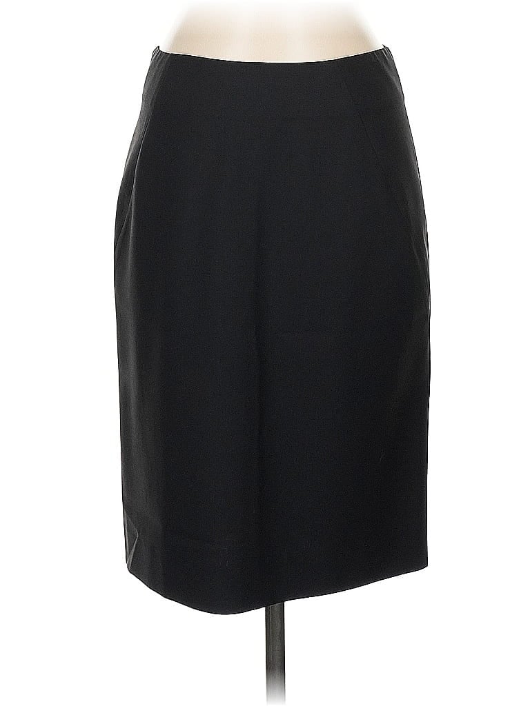 Pre-owned Theory Wool Skirt In Black