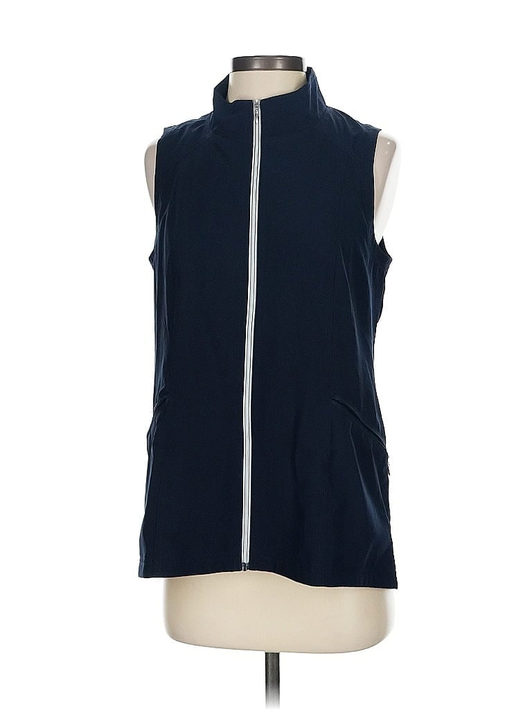 Pre-owned Jjill Vest In Blue