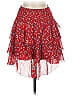 Intermix 100% Silk Paisley Red Silk Skirt Size P (petite) - photo 1