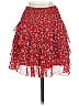 Intermix 100% Silk Paisley Red Silk Skirt Size P (petite) - photo 2