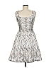 Hilton Hollis Chevron-herringbone Silver Gray Cocktail Dress Size 6 - photo 2